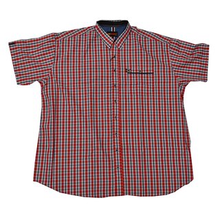 bergren Kurzarm Hemd KAMRO Rot/Wei/Braun kariert 7XL