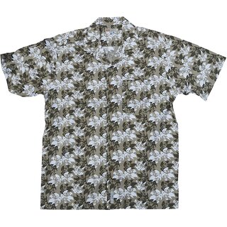 Kurzarm Hawaii Hemd KAMRO 14283 Khaki Blume S-XXL