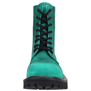 ANGRY ITCH-8-Loch Vintage Emerald Ranger Armee Leder Stiefel Stahlkappe  EU36-48