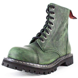 ANGRY ITCH-8-Loch Vintage Grn Ranger Armee Leder Stiefel...