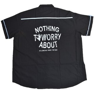 bergren Kurzarm-Herrenhemd KAMRO Schwarz mit...