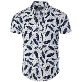 Brandneu Designer Kurzarm Hemd CARISMA Wei/Blau CRM9161...