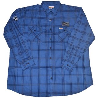 Übergrößen Herren-Karo-Hemd Blau/Schwarz 5XL-14XL