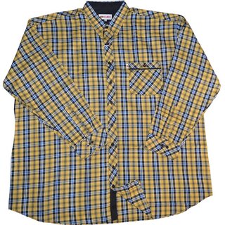 bergren Herren-Karo-Hemd Gelb/Schwarz/Blau/Wei 6XL-14XL