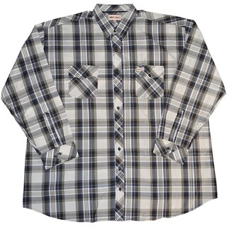 bergren Herren-Karo-Hemd Wei/Schwarz/Grau/Blau 5XL-14XL