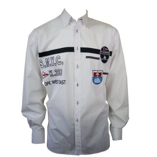 Designer Hemd von St. George Yachting in Wei/Marineblau...