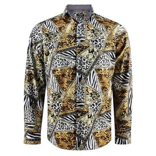 YVES ENZO Herrenhemd mit Leo-Print 206-12  S-XXL