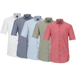 REDMOND Kurzarmhemd mit Brusttasche 5 Farben S-2XL