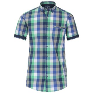 REDMOND Kurzarmhemd Brusttasche Grn/Blau/Wei kariert M-2XL
