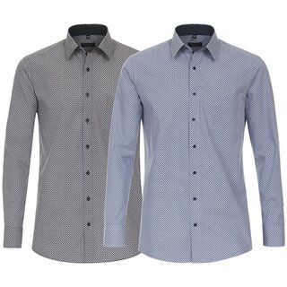 REDMOND bergren Langarmhemd Brusttasche 2 Farben S-2XL