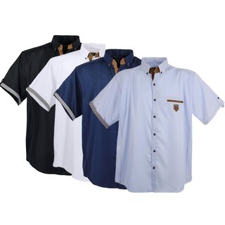 Übergrössen Schickes Kurzam-Hemd LAVECCHIA 3 Farben 3XL-7XL