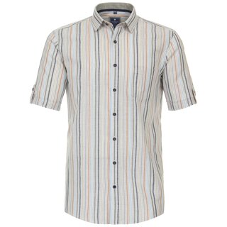 REDMOND Leinen-Kurzarmhemd Brusttasche Bunt gestreift...