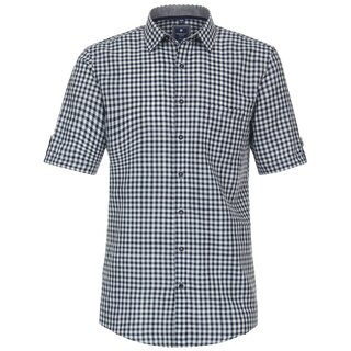 REDMOND bergren Leinen-Hemd Brusttasche Blau/Wei...