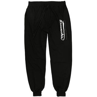 �bergr�ssen  Jogginghose Lavecchia leichte Sommerqualit�t Schwarz od Schwarz/Rot