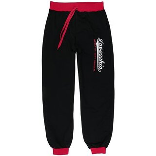 �bergr�ssen  Jogginghose Lavecchia leichte Sommerqualit�t Schwarz od Schwarz/Rot