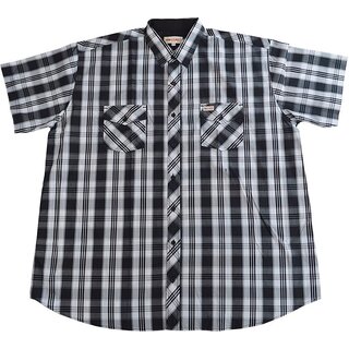 bergren Kurzarm-Herrenhemd KAMRO Blau/Hellblau/Navy 14XL