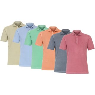 REDMOND Vintage-Poloshirt ohne Brusttasche 6 Farben S-4XL