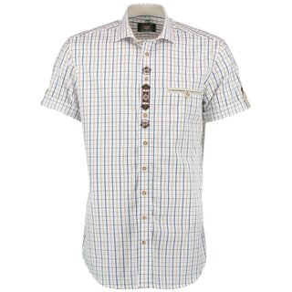 bergren OS Trachten Kurzarmhemd mit Trachten-Stickerei...