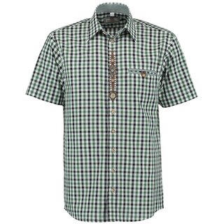 bergren OS Trachten Kurzarmhemd mit Trachten-Stickerei...