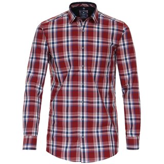 REDMOND bergren Langarmhemd Bordeaux/Blau/Wei kariert...