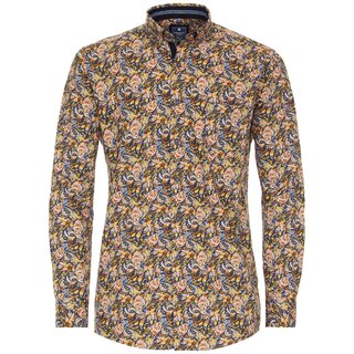 REDMOND bergren Langarmhemd Blau/Beige Paisleymuster...