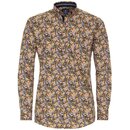 REDMOND bergren Langarmhemd Blau/Beige Paisleymuster...
