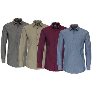 REDMOND Langarmhemd 4 Farben S-2XL Comfort Fit