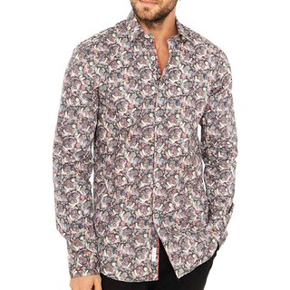 Yves Enzo Herrenhemd Bunt mit SKULL-Print 105-1  S-XXL