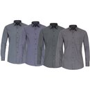 REDMOND bergren Langarmhemd 4 Farben gepunktet 2XL-6XL...