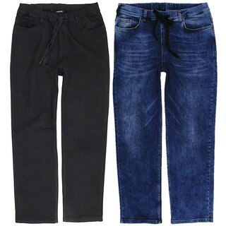 Übergrössen Top Jeans von LAVECCHIA LV-502 Schwarz und Blau