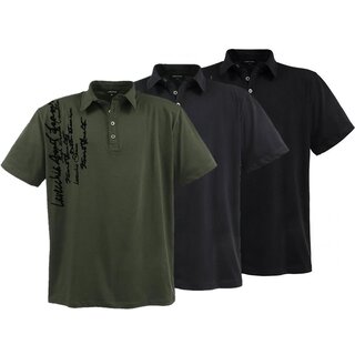 Übergrössen ! Hippes Polo-Shirt Kurzarm LAVECCHIA in 3 Farben LV-4051