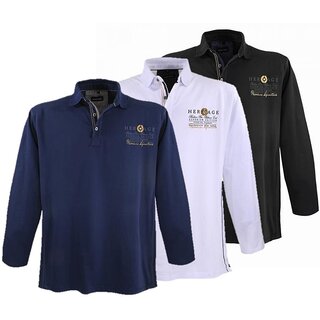 bergrssen Designer Langarm-Poloshirt LAVECCHIA in 3...